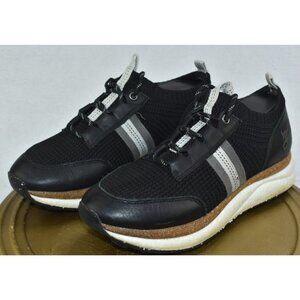 OTBT Speed Women's Sneakers Size 8.5 M Black Leather Textile Upper Lace Up